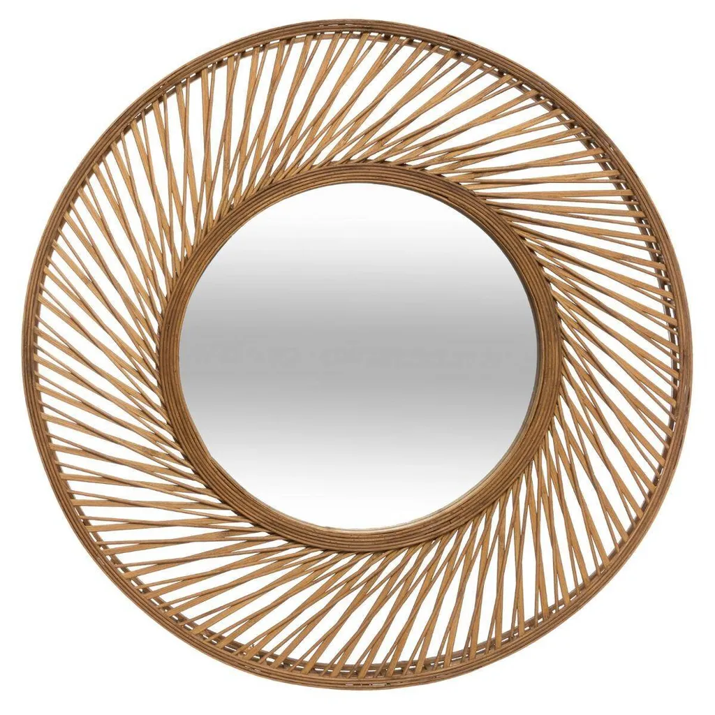 Miroir Décoratif Bambou 72cm pour Salon - Illuminer et Agrandir la Pièce