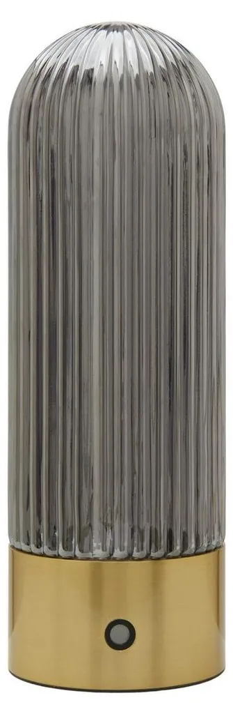 Lampe de table design Touareg en verre fumé 50cm pour salon moderne