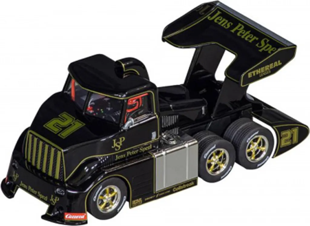 Carrera Camion JSP No.21 Digital 132 Noir à Échelle 1/32 avec Phares LED