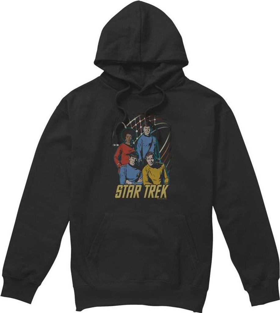 Star Trek - "Warp Factor 4" Kapuzenpullover für Herren TV8321 (XL) (Schwarz)