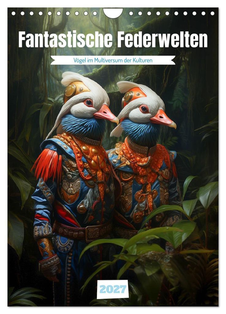 Fantastische Federwelten (Wandkalender 2027 DIN A4 hoch), CALVENDO Monatskalender