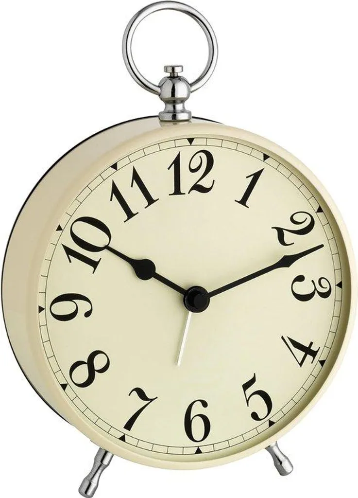 Horloge à poser et réveil vintage beige décoratif pour la chambre