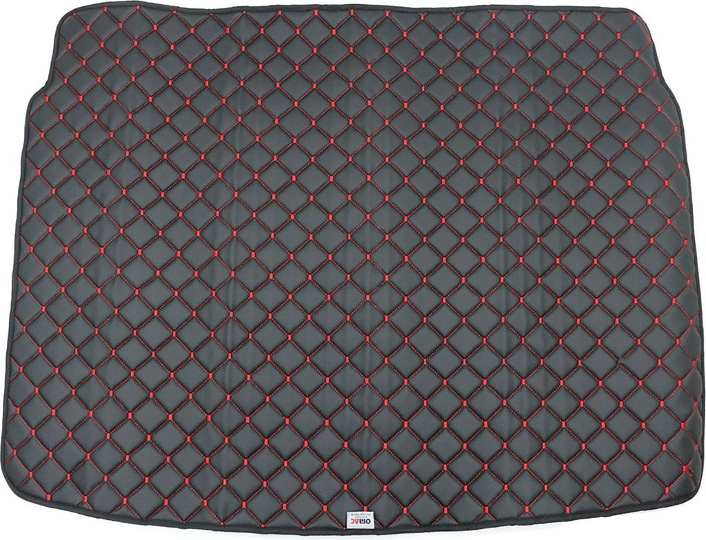 Kofferraumwanne Kofferraummatte Kunstleder für Jeep Renegade 2014-2024 Schwarz Rot