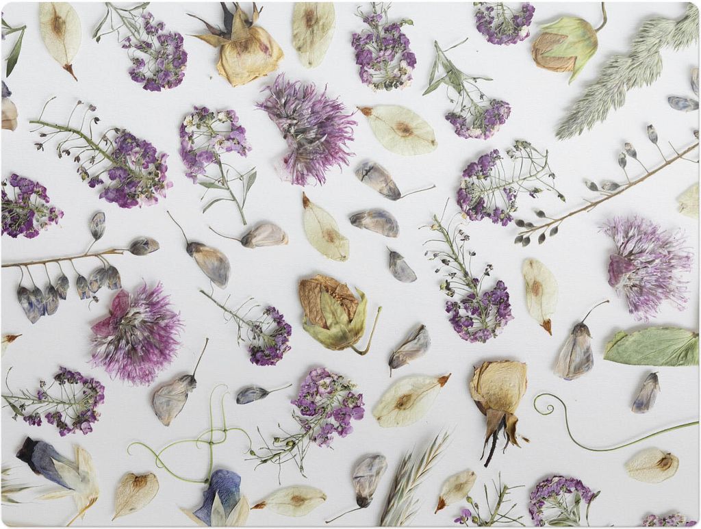 Trockenblumen-Puzzle – Bodenschutzmatte – Rutschfest – Schutzmatte für Büro – Vinylmatte – Stuhlunterlage – 120 x 90 cm