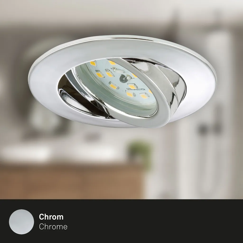 Spot LED Encastrable Orientable Chrome Solution Éclairage Zone Lot 3 - 10