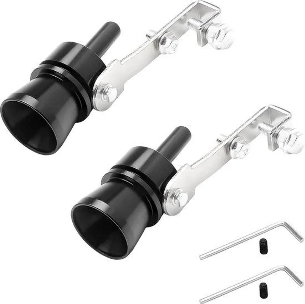 Kit échappement turbo inox noir 2 pièces pour préparation moteur sport