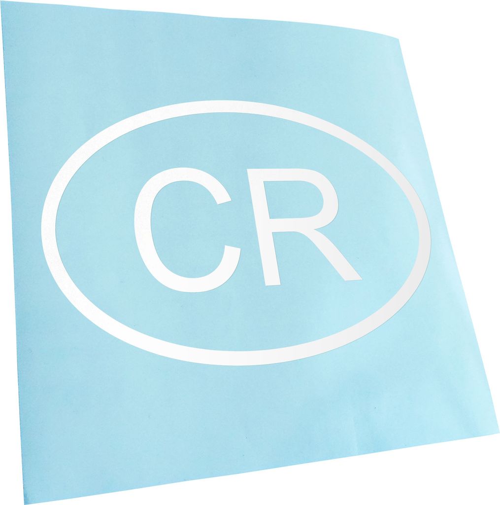 Kiwistar - Autoaufkleber - Costa Rica CR Heckscheibe - Aufkleber für Auto Kfz Fahrrad, LKW, Truck Mofa