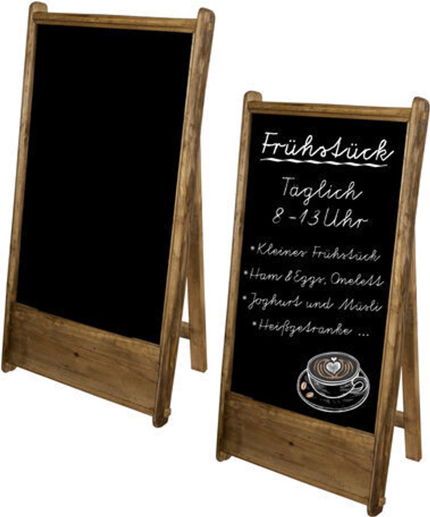 1x Gehweg-Kreidetafel "Vintage" einseitig 62x120 cm