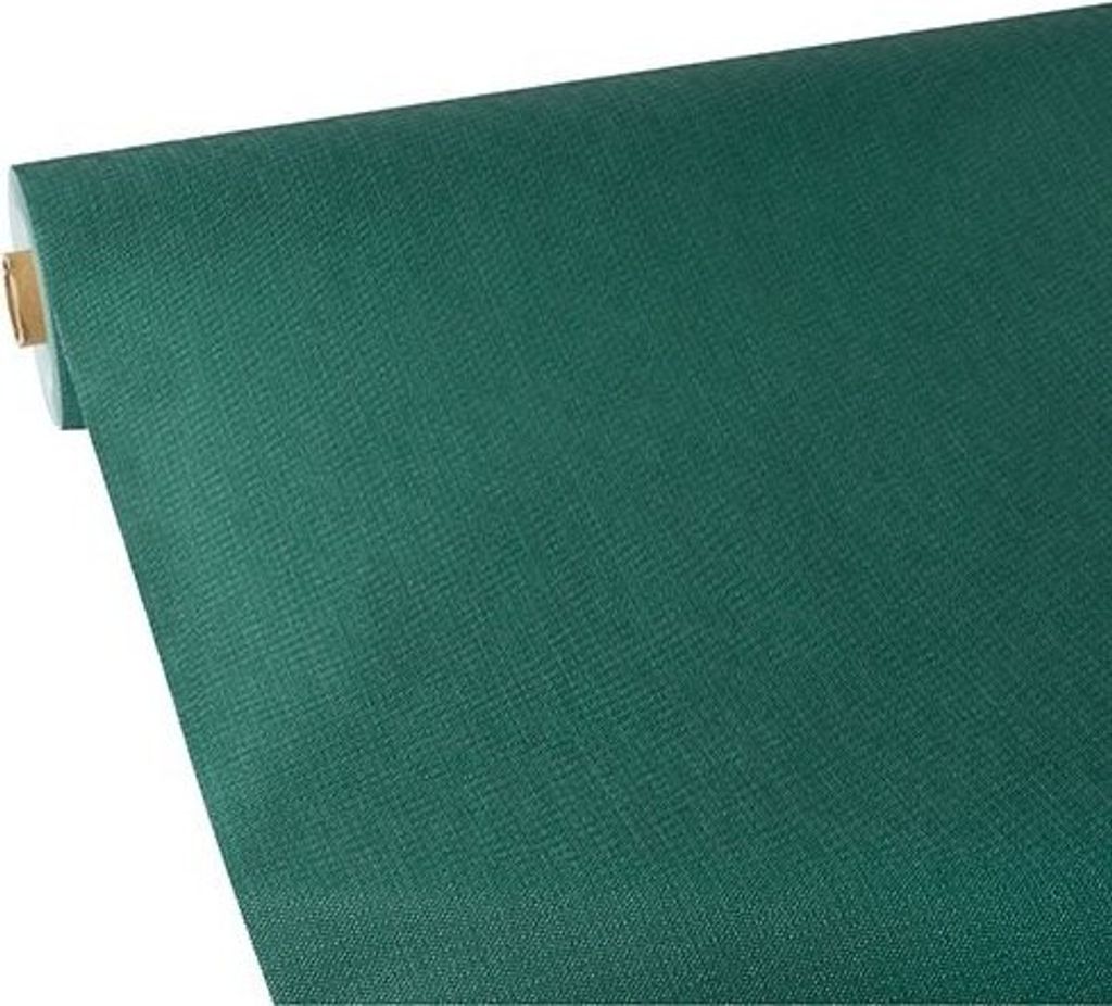 Papstar Tischdecke, stoffähnlich, Vlies "soft selection plus" 25 m x 1,18 m dunkelgrün, 2 x 1 Rolle