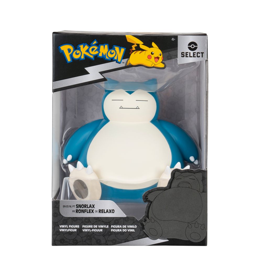 A Snorlax Pokémon vinyl figure in its original packaging.