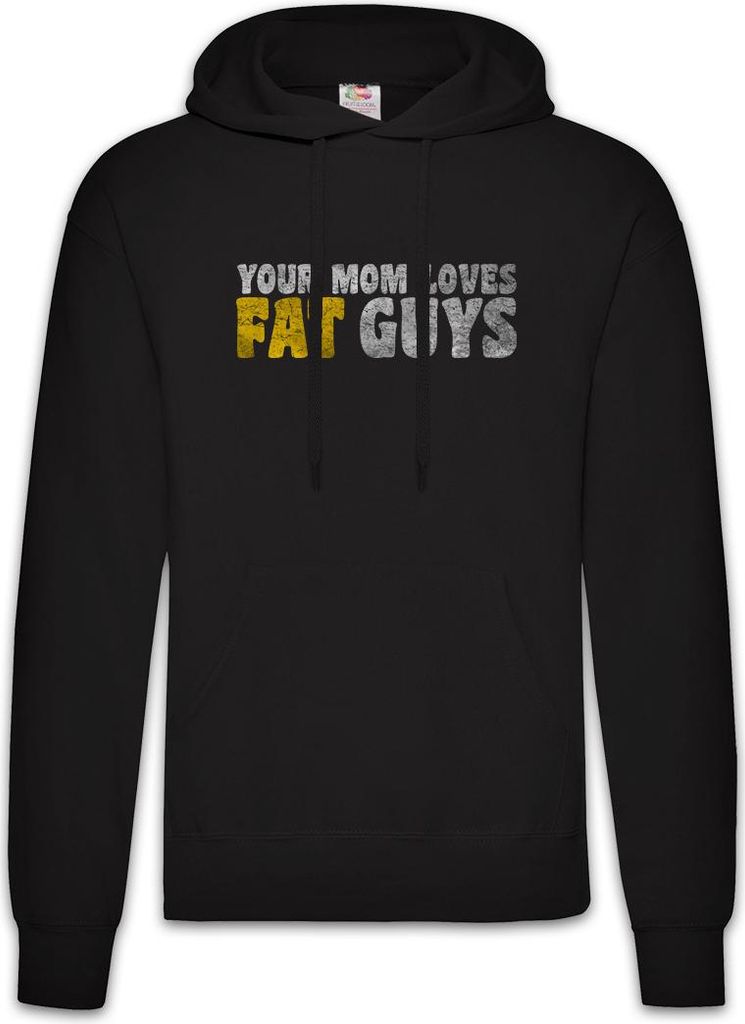 Urban Backwoods Your Mom Loves Fat Guys, Herren Hoodie, Farbe: Schwarz, Größe: 2XL