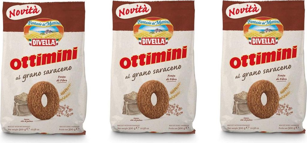 Divella Ottimini al Grano Saraceno Buchweizen Shortbread Produktbild 