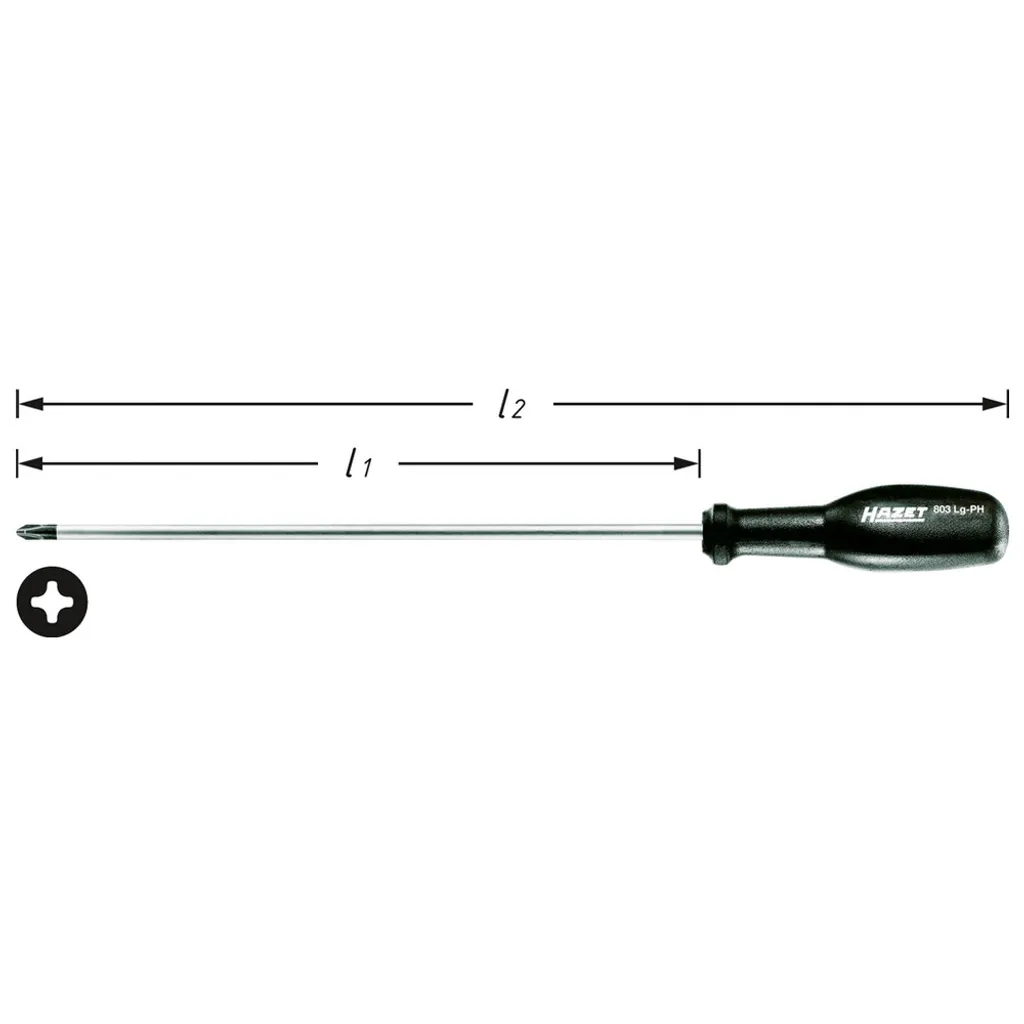 Cacciavite Hazet 803LG-PH1 Trinamic Extra Lungo PH1 per Officina