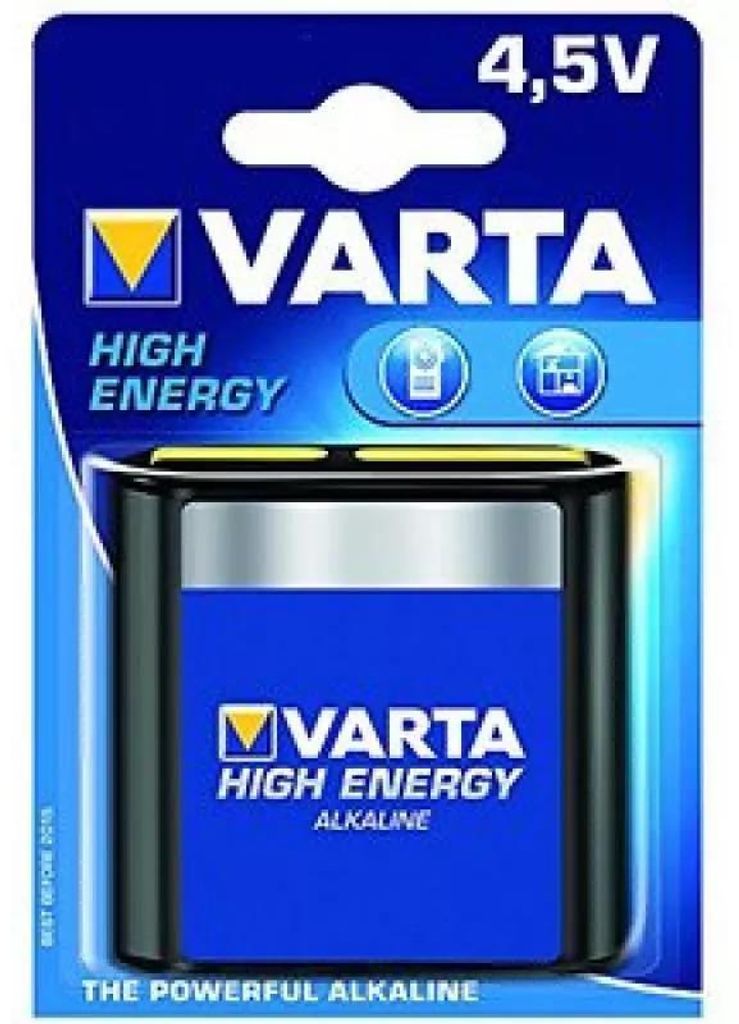 Varta -4912/1, Einwegbatterie, Alkali, 4,5 V, 1 Stück(e), Schwarz, 67 mm