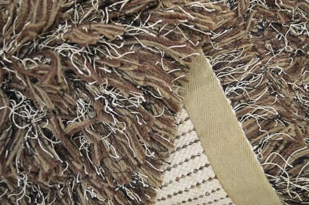 Tapis pour salon cosy en laine marron foncé 170x240 cm - Ambiance Zen