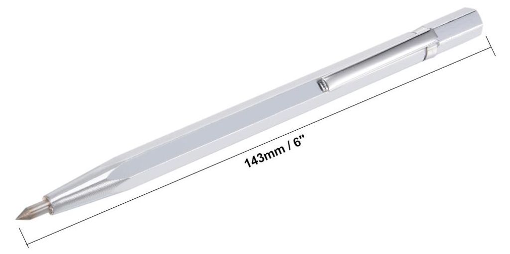 6" Wolfram Hartmetall Trinkgeld Schreiber Radierung Gravierstift mit Klammer