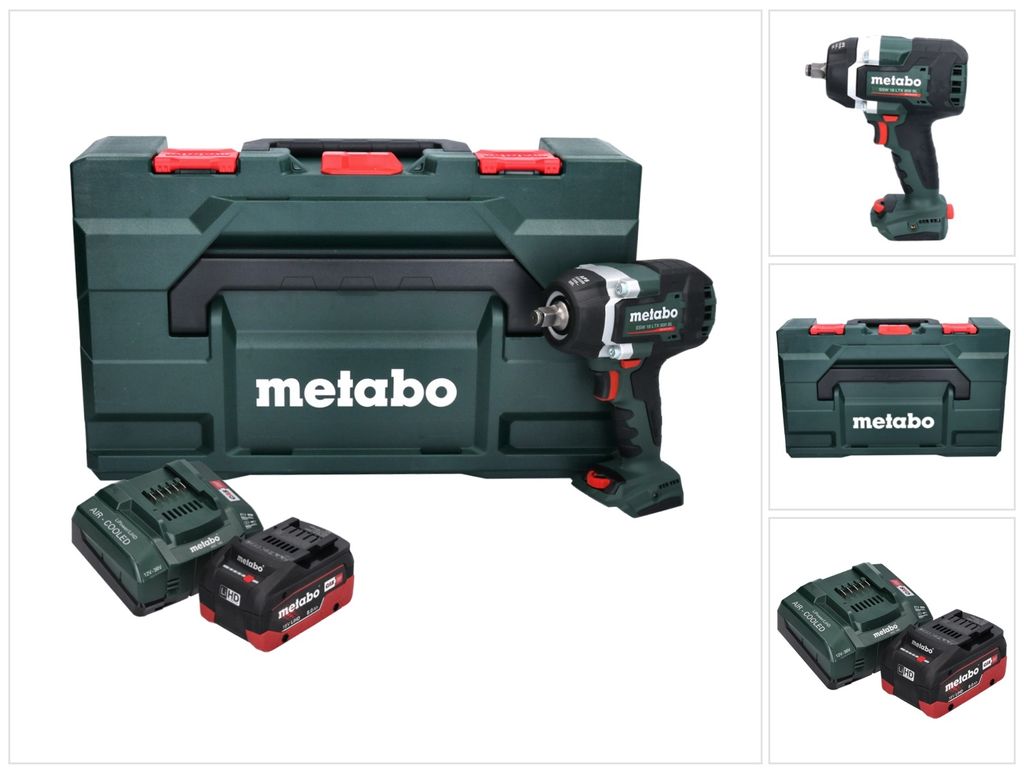 Metabo SSW 18 LTX 800 BL Akku Schlagschrauber 18 V 800 Nm 1/2" Brushless + 1x Akku 8,0 Ah + Ladegerät + metaBOX