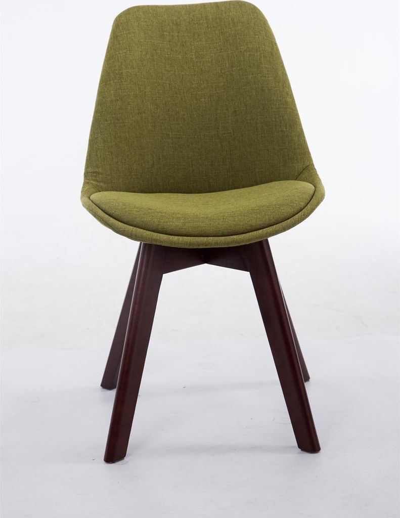 Besucherstuhl HLO-CP2 V2 Walnuss Stoff grün