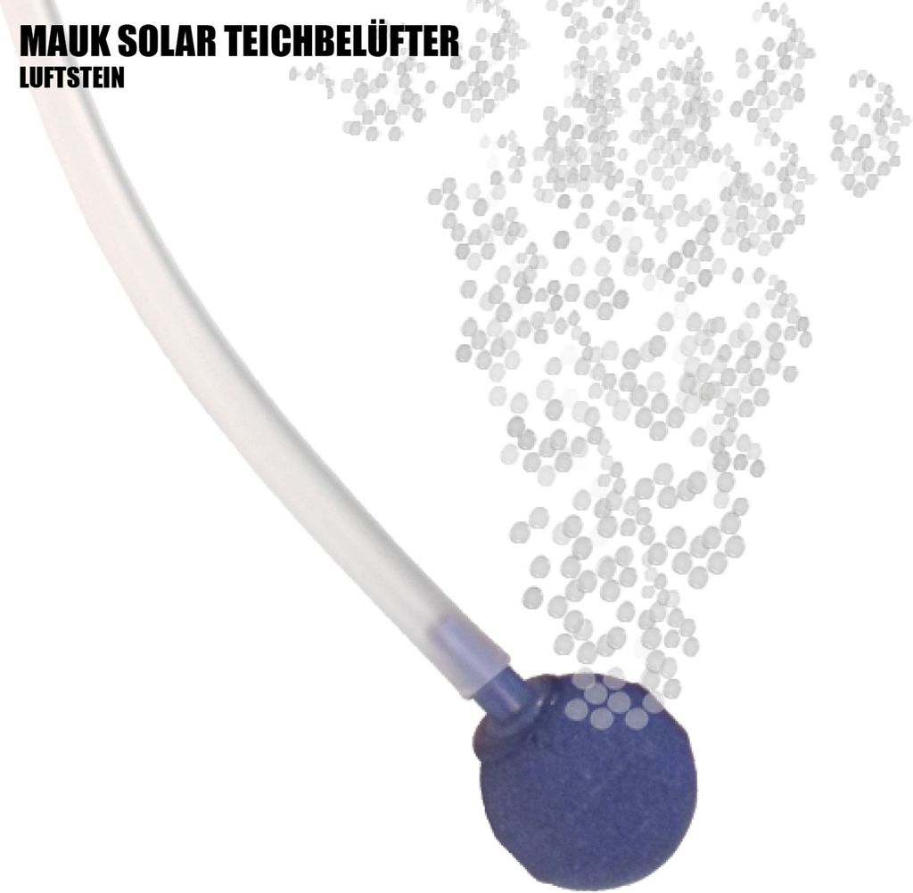 Mauk Solar Teichbelüfter 6W - Doppel Belüftung Mit Akku Gegen Fischsterben