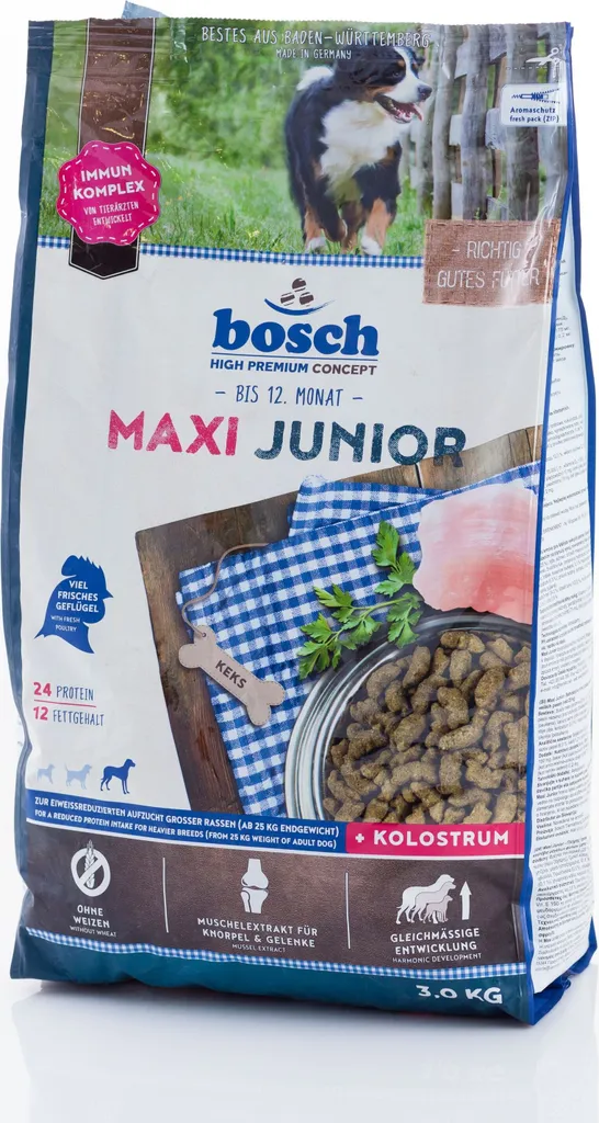Croquettes Bosch Maxi Junior 15kg pour Jeunes Chiens de Grande Taille