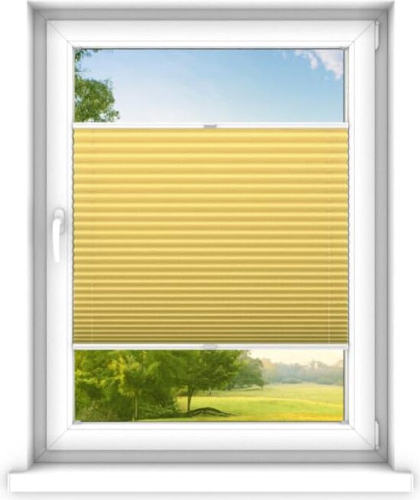 time4blinds - Plissee Rollo, Faltrollo, Sichtschutz, Neapolitanisch, 30x120cm
