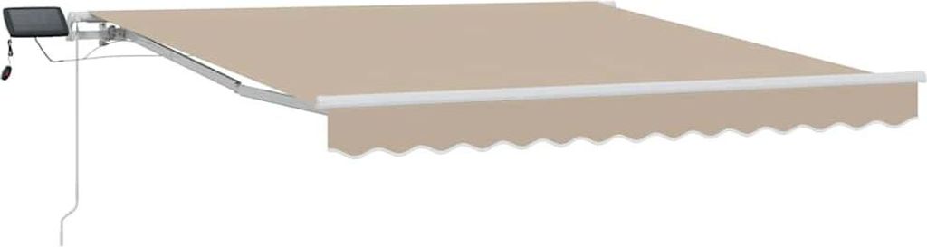 Einziehbare Markise Beige 350 x 250 cm Stoff und Stahl