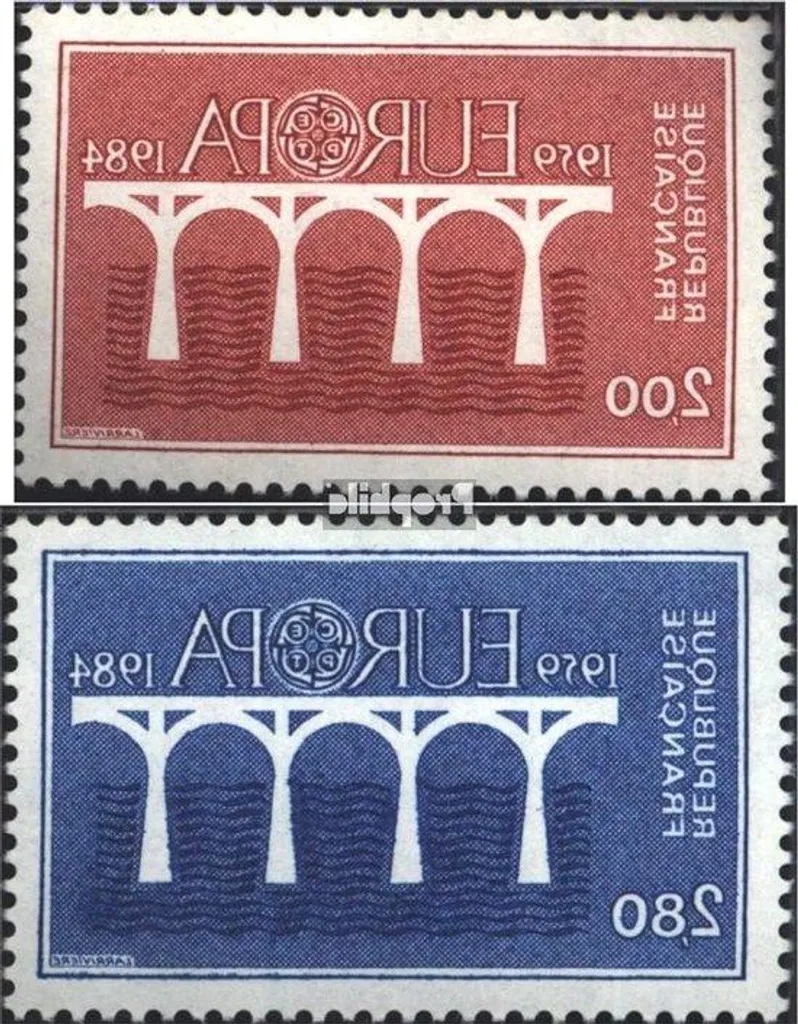 Timbres français de collection européenne - Série complète multicolore