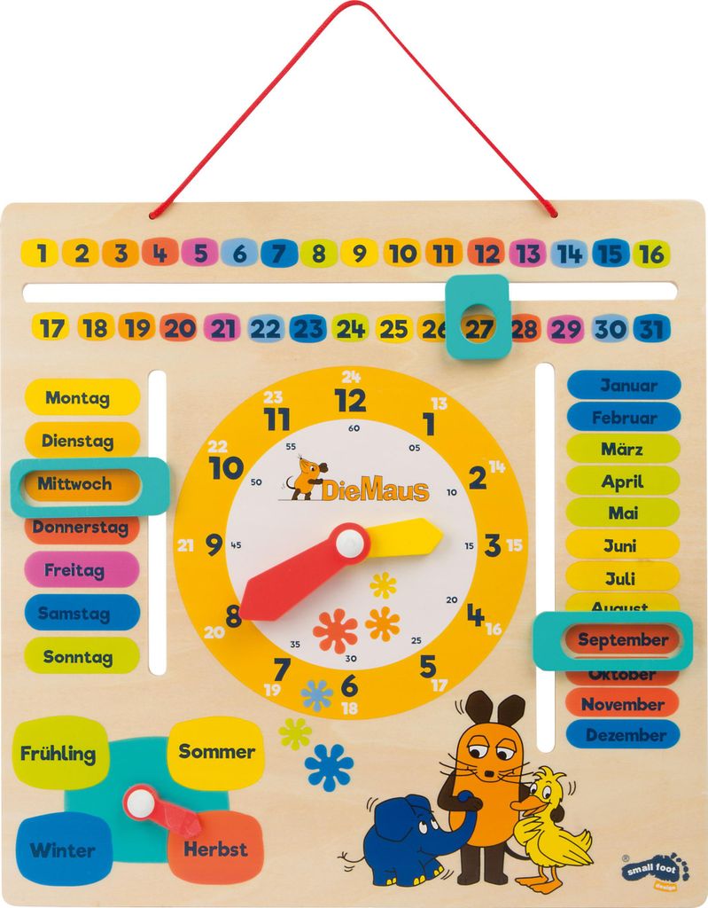 Die Maus Lernuhr mit Kalender