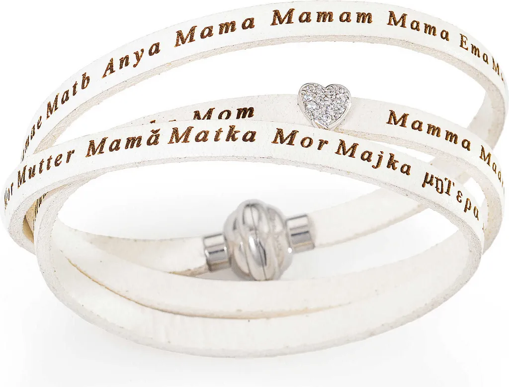 Bracciale Amen Silver in Pelle: Regalo Unisex Elegante Argento