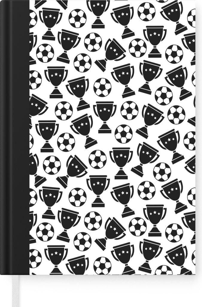 MuchoWow Notizbuch Tagebuch Haushaltsbuch Notebook A5 Muster - Fußball - Pokal - Jungen - Kinder - Kind - Notizblock - Notizheft - Notebook - Sc...