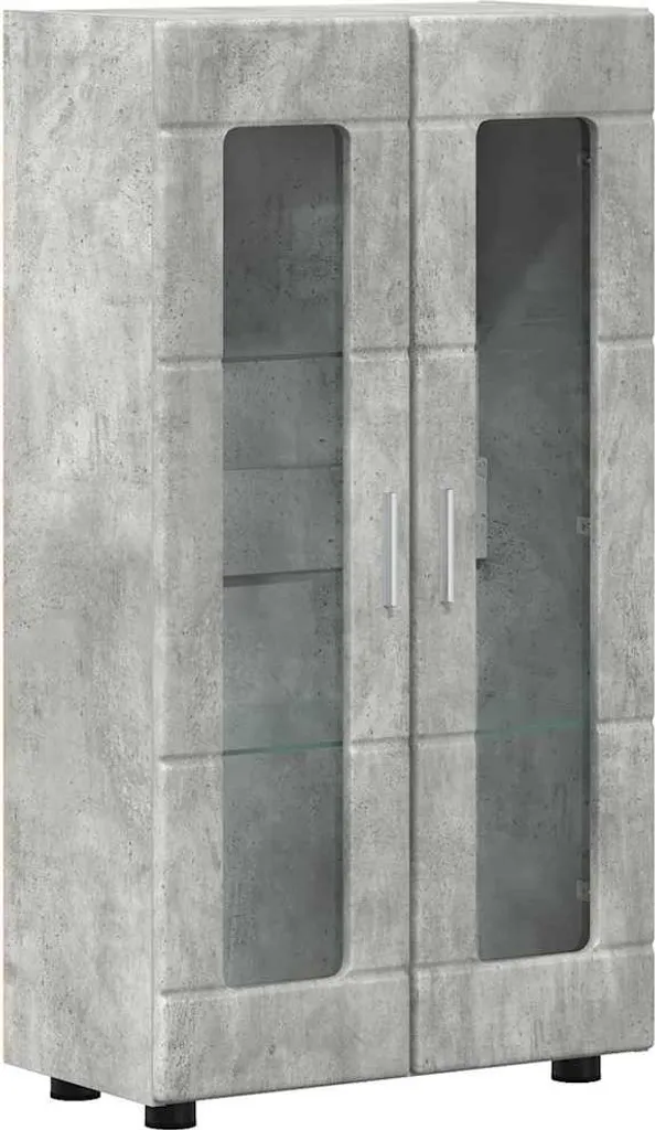 SYFAX™ Credenza Grigio cemento 55,5 x 29 x 103 cm Legno multistrato