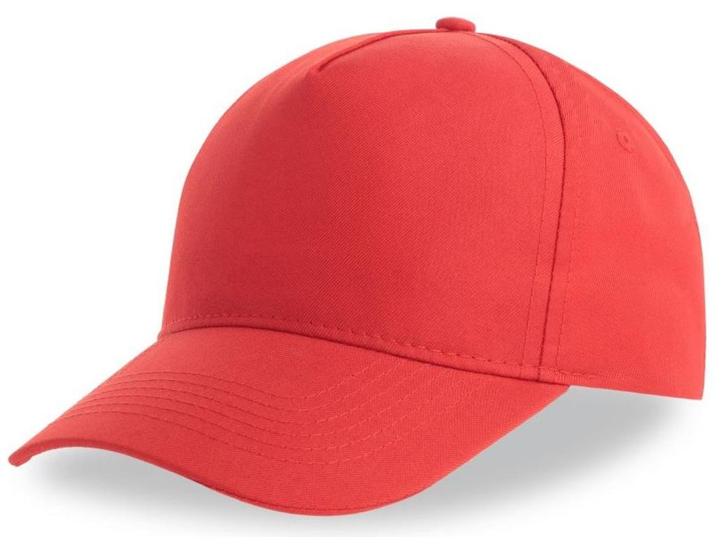 Atlantis Baumwolle Classics-33.0237 Kinder 5 Panel Baseball Kappe Gr. onesize red