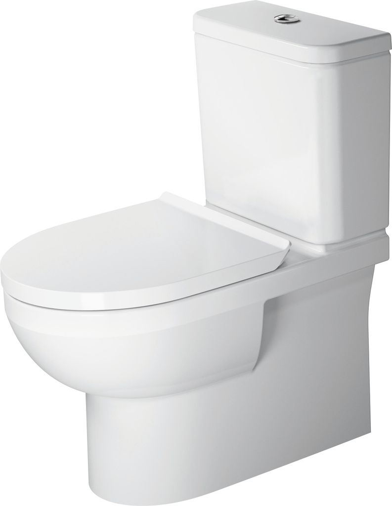 Duravit Stand-Tiefspül-WC Kombi No.1 36,5x65 cm 6 l waagerechter Abgang Rimless Weiß