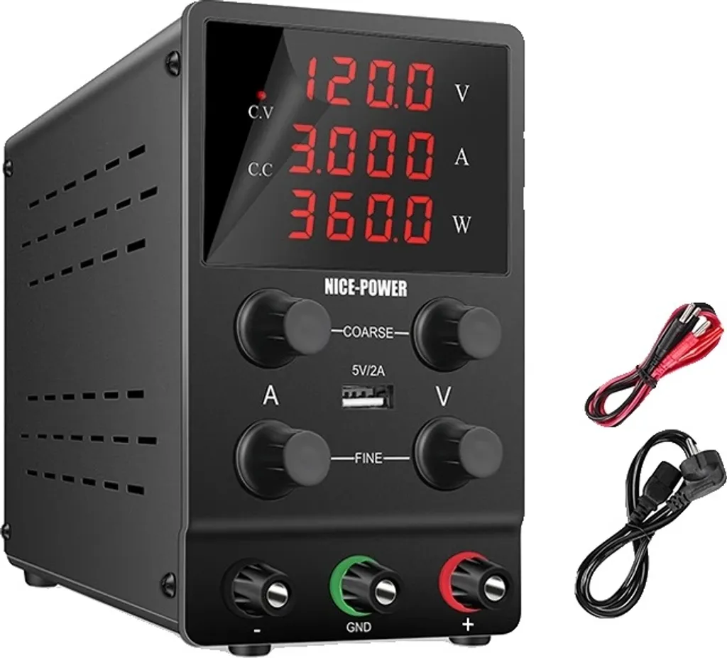 Alimentation stabilisée réglable 120V 3A pour banc d'essai de labo