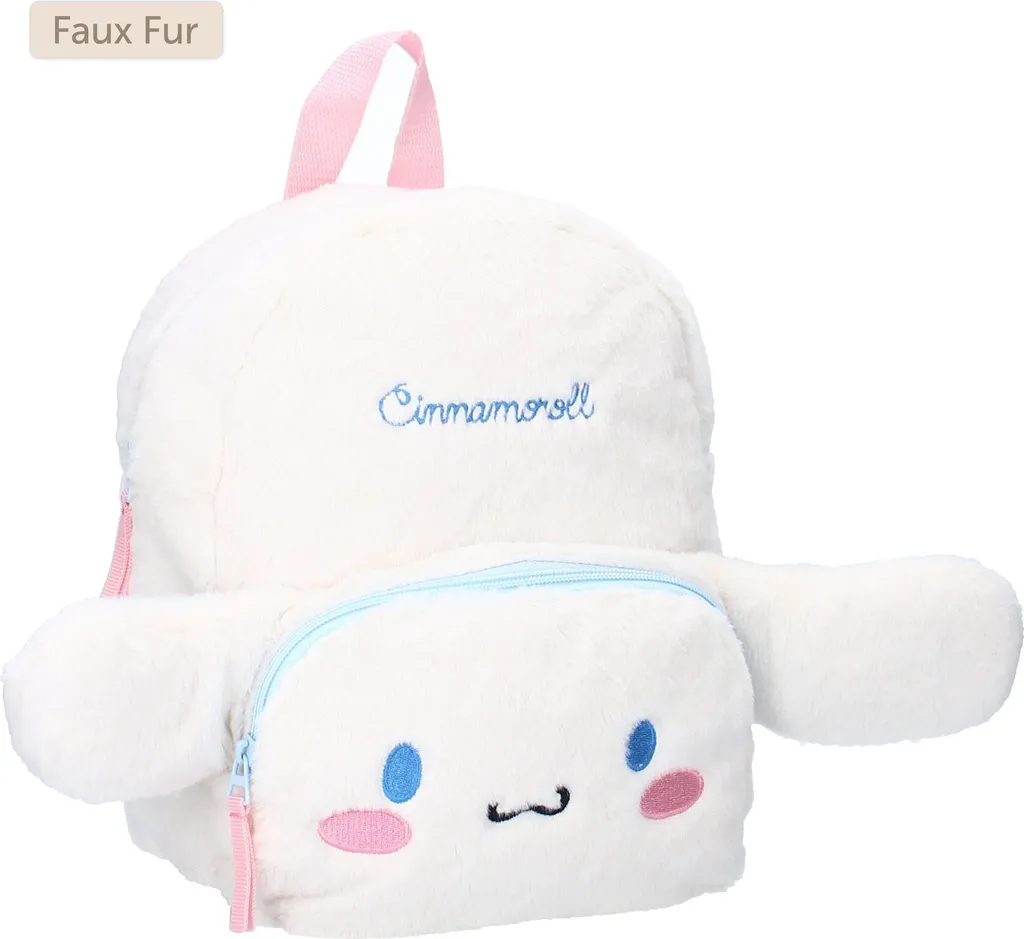 Sac à dos Cinnamoroll Fluffy Festival 26 cm à Texture Douce Blanche