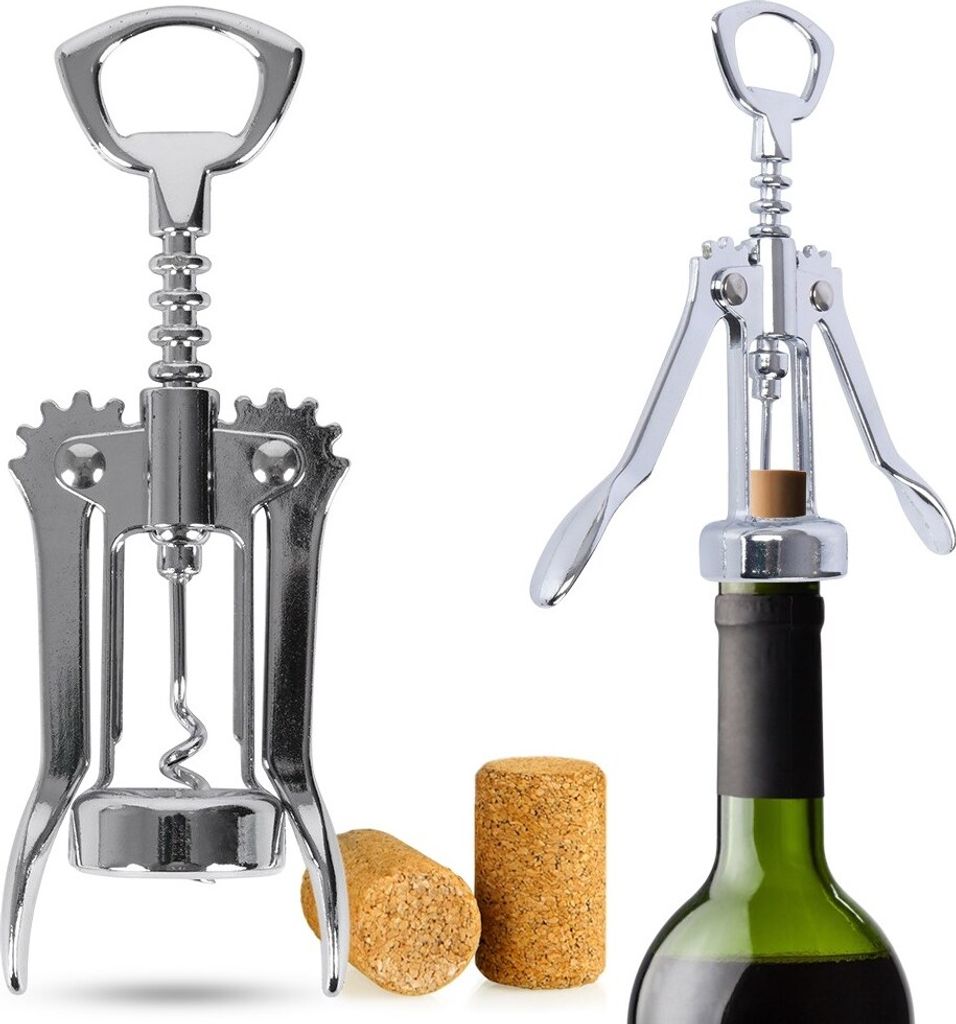 Tire-bouchon Ouvre-bouteille de vin Acier inoxydable 17 cm Image du produit 