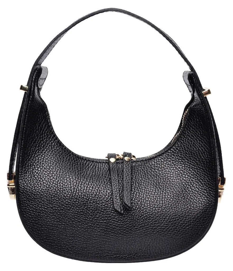 Grand Sac Cabas Femme en Cuir Noir IR 187T - Sac Fourre-Tout Élégant