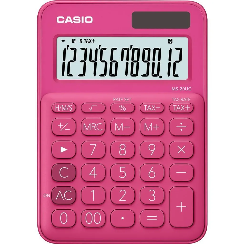 Casio MS-20UC-RD Rossa: Calcolatrice Desktop 12 Cifre Design Elegante - 5