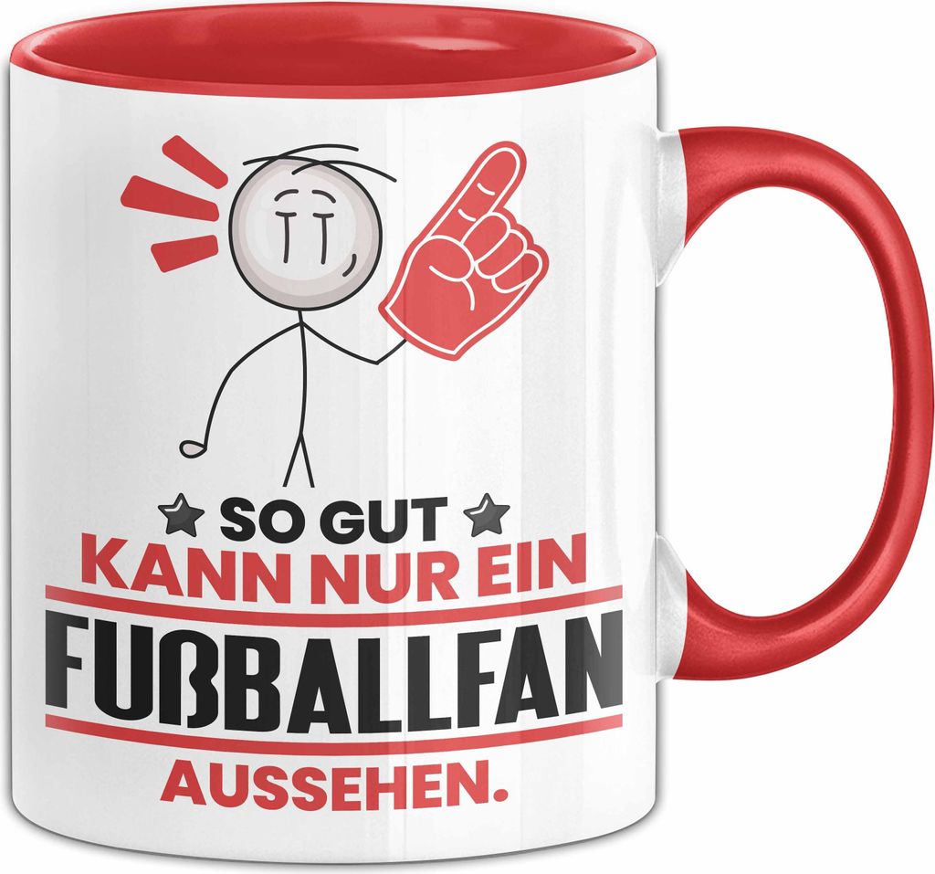 Fußballfan Geschenk Tasse So Gut Kann Nur Ein Fußballfan Aussehen Geschenkidee Kaffee-Becher (Rot)