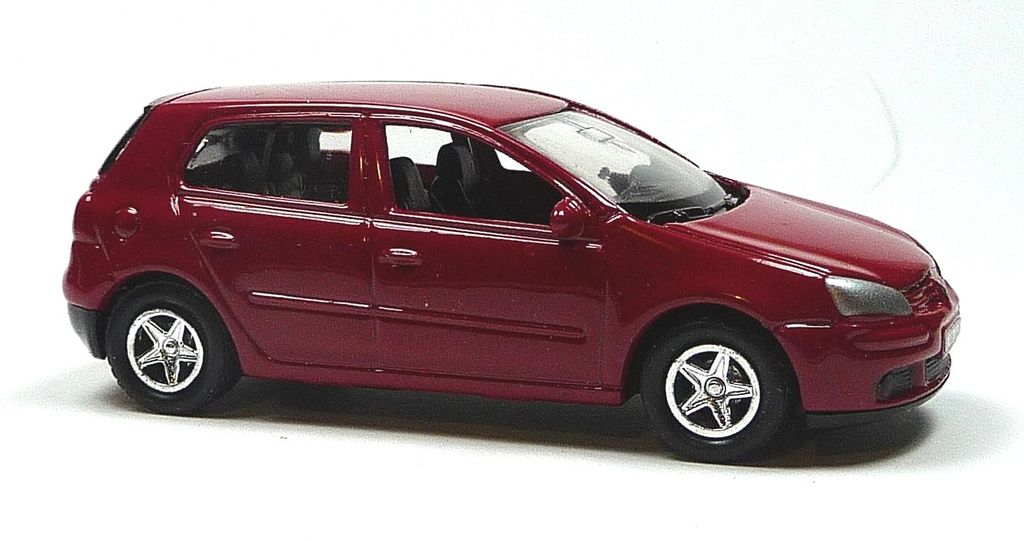 VW Golf Modellauto dunkelrot ca. 1:60 / 7-8 cm Spritzguss Produktbild 