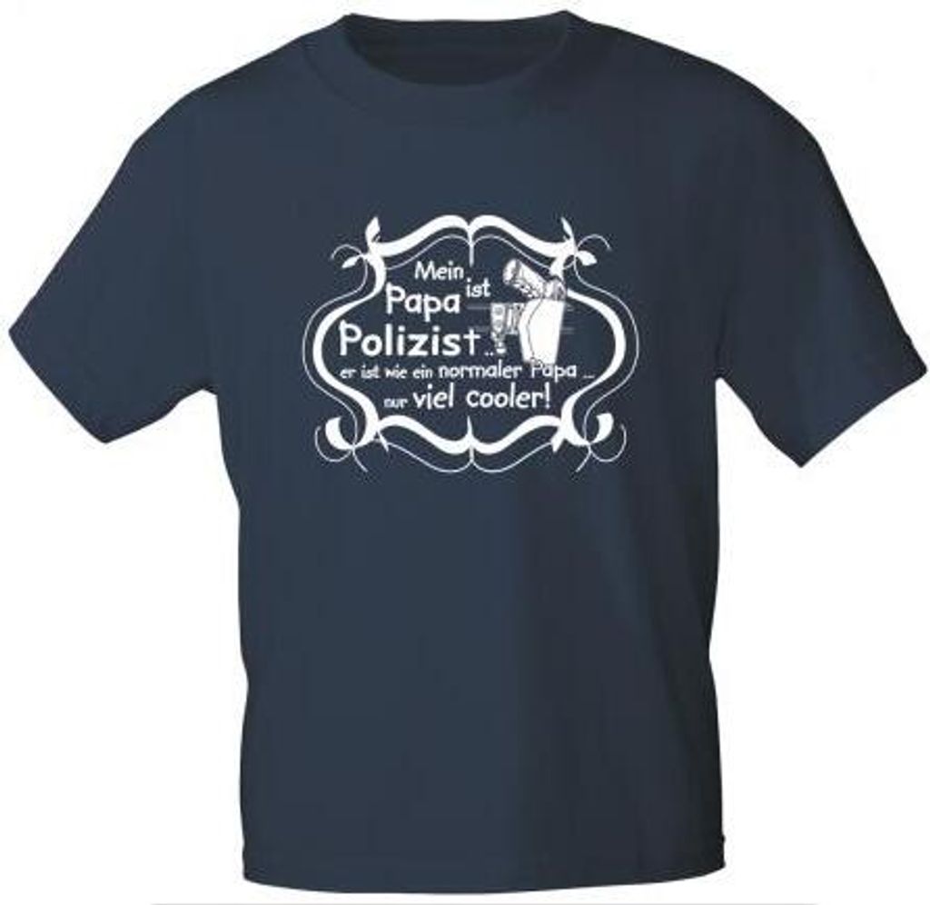 Kinder T-Shirt mit Print - Mein Papa ist Polizist.... 12279 Produktbild 