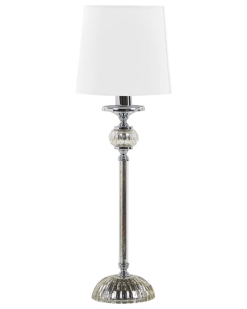 Lampe à poser en métal blanc Kubena Lumarko : luminaire design chic
