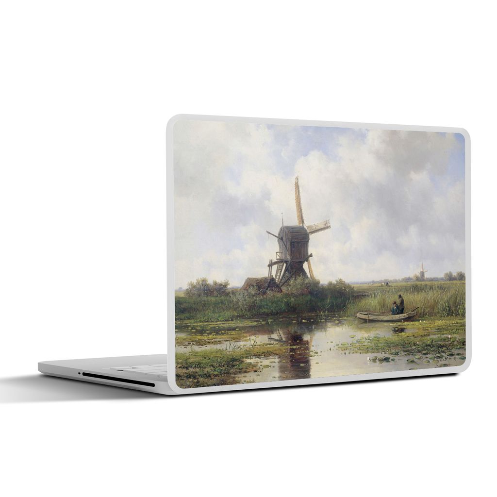 MuchoWow Laptop Aufkleber Sticker Cover Mühle - Willem Roelofs - Alte Meister - Kunst 40x30 cm - Laptop Dekoration - Selbstklebend