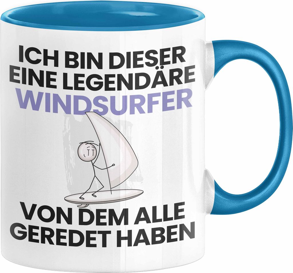 Windsurfer Geschenk Tasse Lustige Geschenkidee Geburtstag für Windsurfer Ich Bin Dieser Legendäre Windsurfer Von Dem Alle Geredet Haben Kaffee-Be...