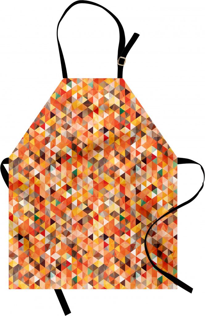 ABAKUHAUS Geometrisch Kochschürze, Abstrakt Triangle und Diamant Trippy Funky Motiv lebendige künstlerische Illustration Kunst, Farbfest Höhenve...