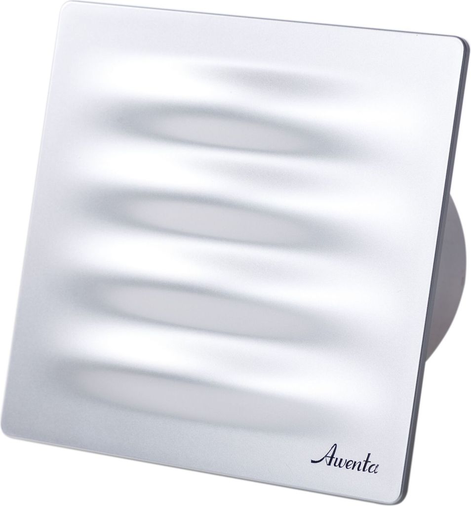 Axialer Kleinraumventilator mit Nachlauf & Hygrostat System Silent Vertico Silber 100 H