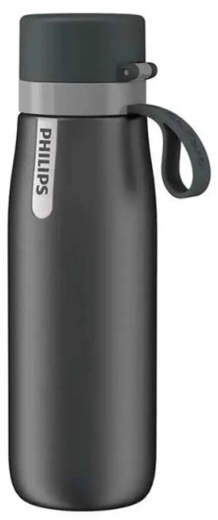 Bouteille filtrante de voyage et bureau GoZero Daily 550ml Grise