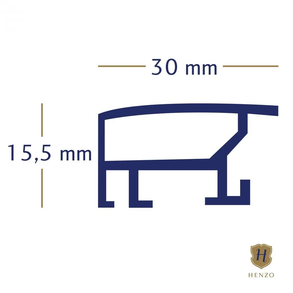 Cornice Alluminio 15x20 Henzo Lucerna Argento - Design Minimal - 3