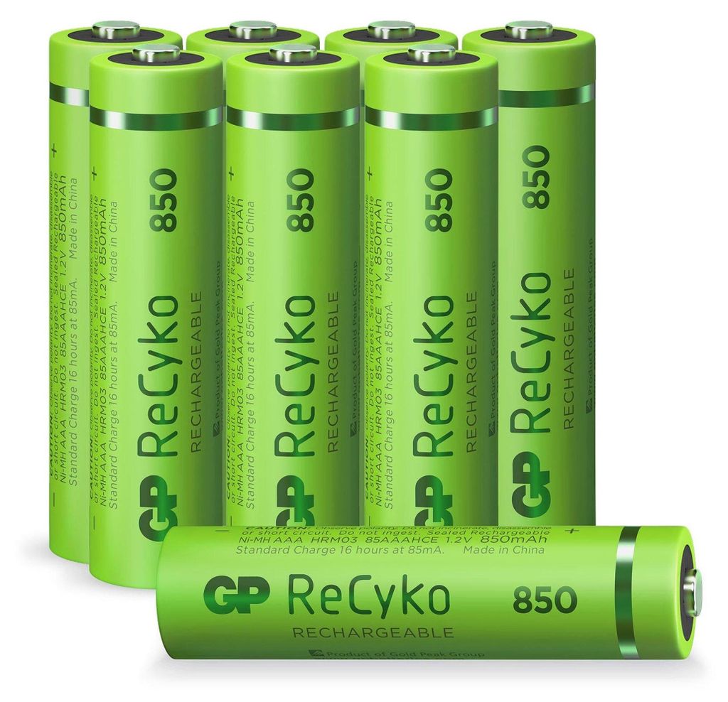 AAA Micro Akku GP NiMH 850 mAh ReCyko 1,2V 8 Stück