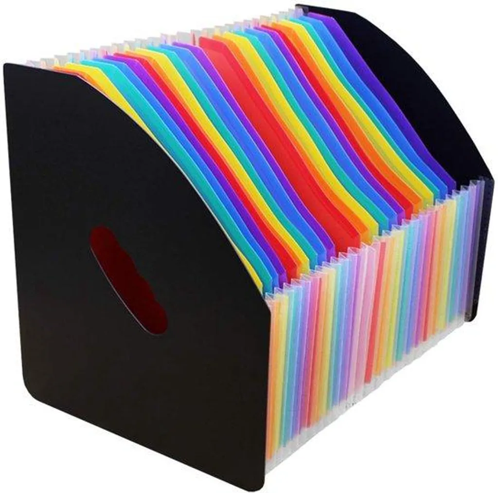 Organiseur Kantoor 24 Compartiments A4 - Design Arc-en-ciel Durable